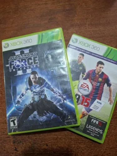 Kit 2 Jogos Xbox 360: Star Wars The Force Unleashed II + FIFA 15 (Originais)