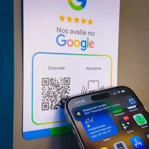 Placa NFC para Avaliações no Google<br>