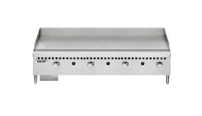 Chapa Bifeteira a Gás GLP Vulcan VCRG48 Profissional Inox 25,4mm 4 Queimadores<br>