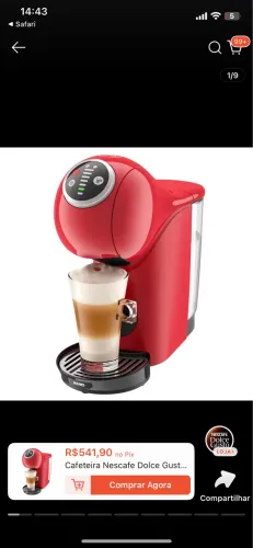 Cafeteira Dolce Gusto Vermelha
