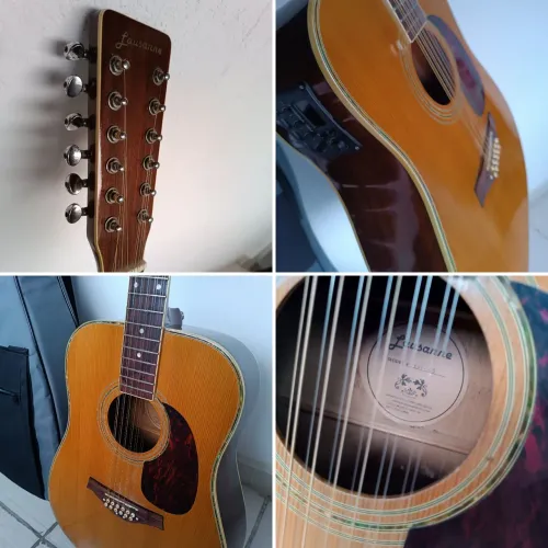 12 cordas violão elétrico aço com afinador digital 