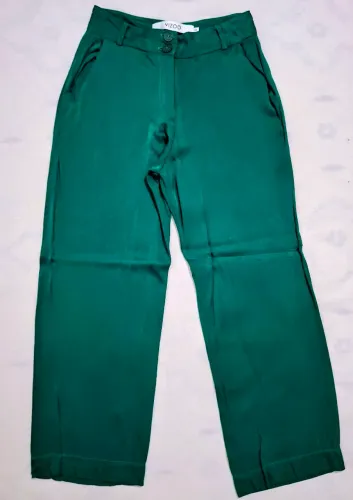 calça comprida vizoo viscose verde tamanho 38