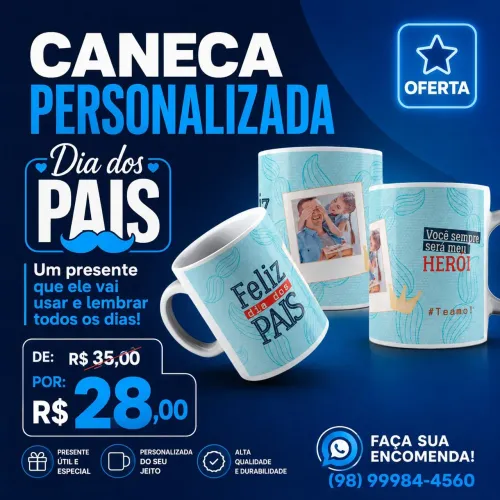 Caneca personalizada dia dos pais