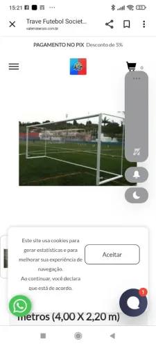 Tenho traves de futebol ? medidas 3 por 2 o par