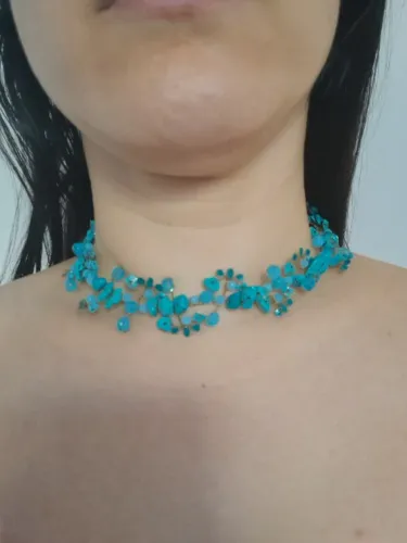 Colar - Choker Azul 