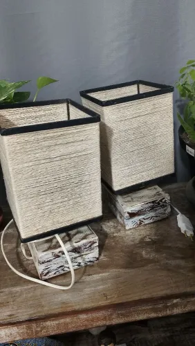 Par de abajures Boho