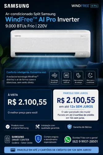 Ar-condicionado Split Samsung WindFree AI Pro 9.000 BTUs Frio 220V
