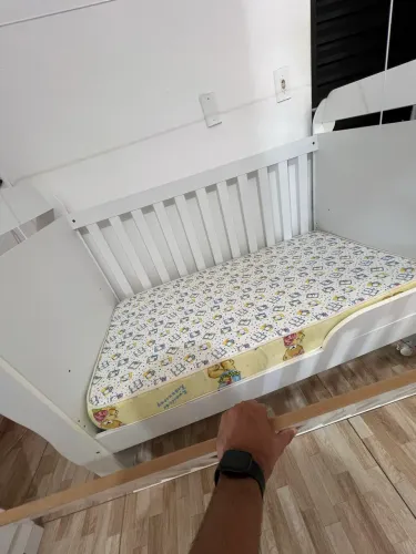 Berço mini cama Danny Branco com colchão