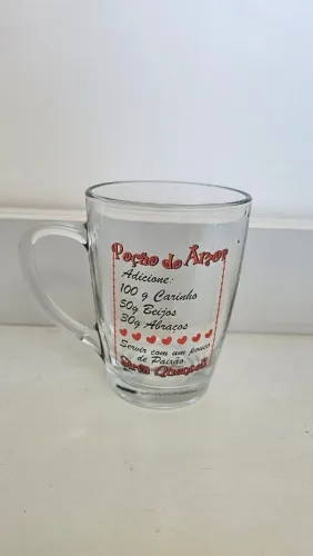 Caneca de vidro poção do amor