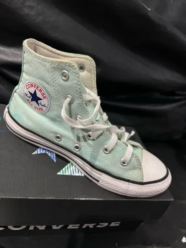 Tênis All Star Cano Longo Verde Água TAM 31