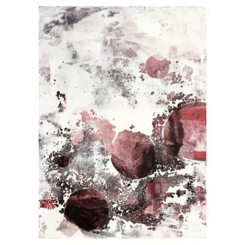 Pintura acrílica sem moldura - Vinho