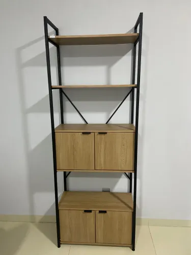 Armário para Escritório com estante Moderna - 4 compartimentos 