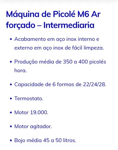 picoleteira ,1,400 reais a menos que uma nova na fábrica.