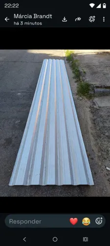 Telha de aço trapezoidal 6m X 1,08