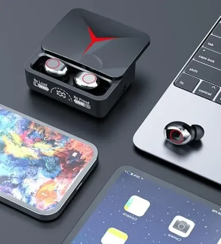 Fone De Ouvido Bluetooth Com Visor na Case e Power Bank Acoplado - Entrega das 9 até 22hrs