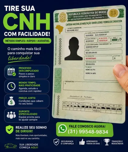 Facilitamos sua CNH, Está esperando o que?