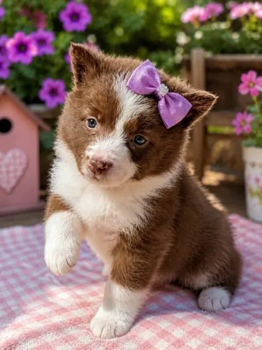 Filhotes de Border collie fêmea chocolate 