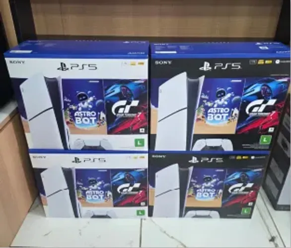 PS5 Mídia Fisica + 2 Jogos, Lacrado, Nacional, Loja Fisica, 1 Ano de Garantia