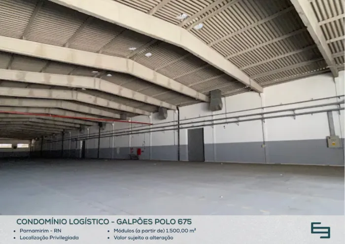 Galpão para alugar em Parnamirim/RN com 1.500 m² em condomínio logístico