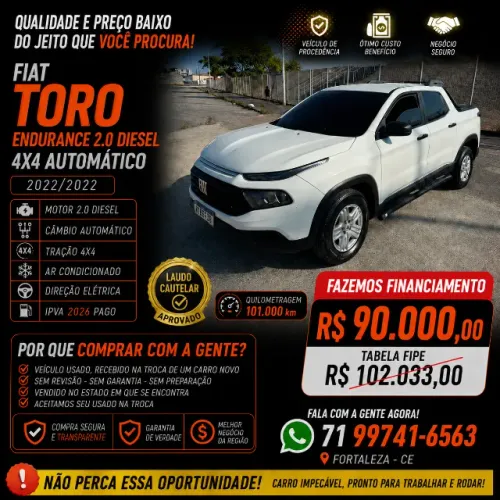 Fiat Toro Endurance 2.0 16V 4X4 Diesel Aut. 2022