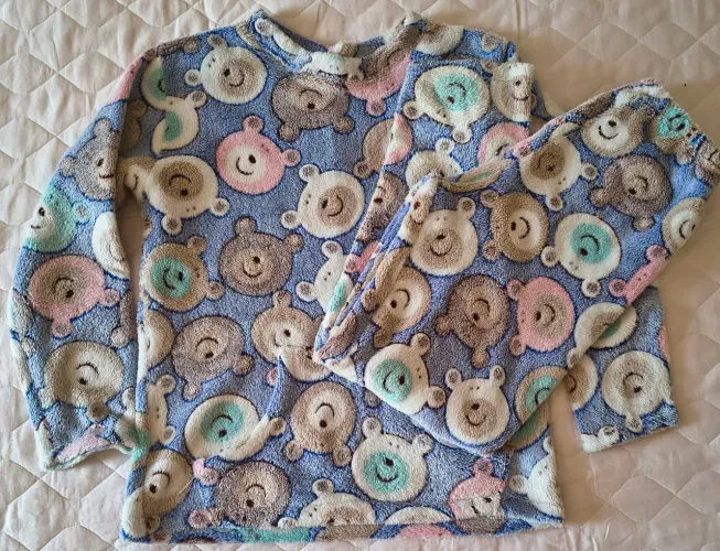 Pijama infantil fleece tamanho 10