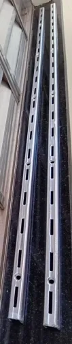 Kit 2 Trilhos Cremalheira 1 Metro P/suporte Prateleira