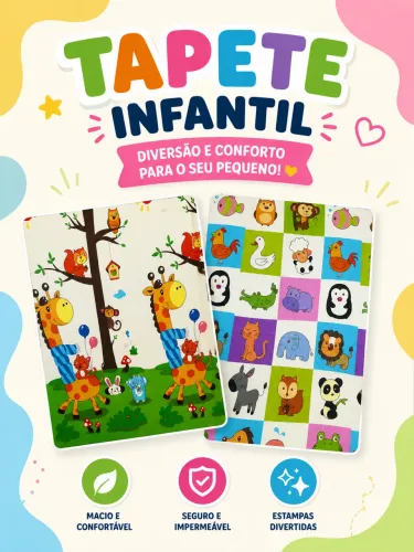 Tapete infantil 1.15 largura X 1.75 comprimento