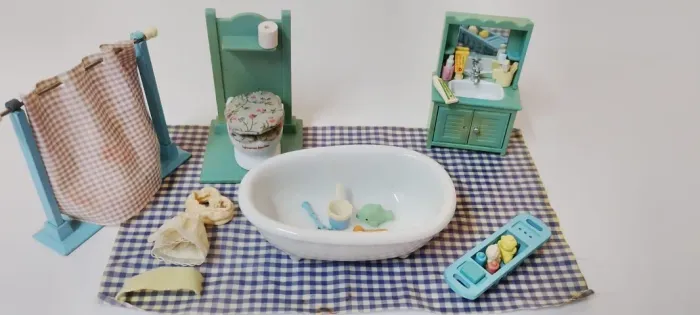 Kit Banheiro Azul (Sylvanian Families)