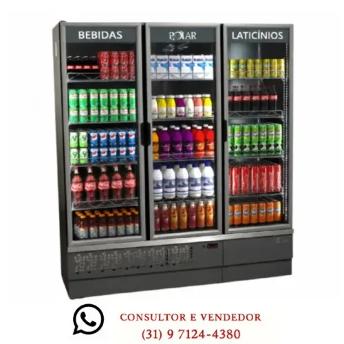 Refrigerador de Bebidas 3 Portas Polar Novo