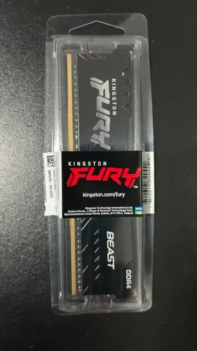 Memória RAM Kingston Fury Beast, 16GB, 3600MHz, DDR4, CL18 - KF436C18BB/16