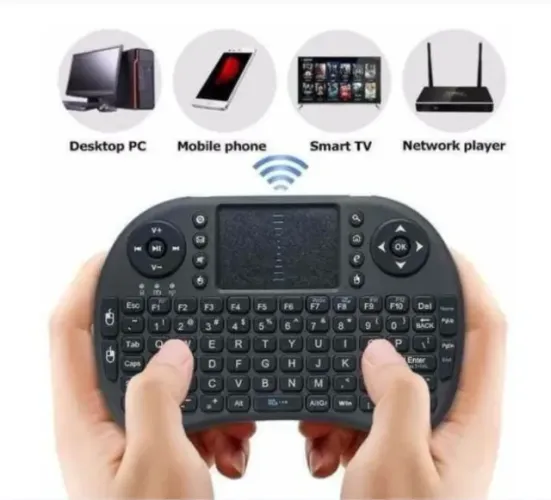 lote 40 Mini teclado s/ fio Wireless Iluminado LED P/ Smart TV PC Celular S/ BATERIA