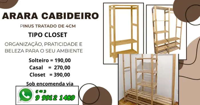 Araras Cabideiros Clsot Pinus Tratado