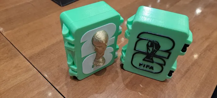 Caixinha Porta Figurinha Copa 3D
