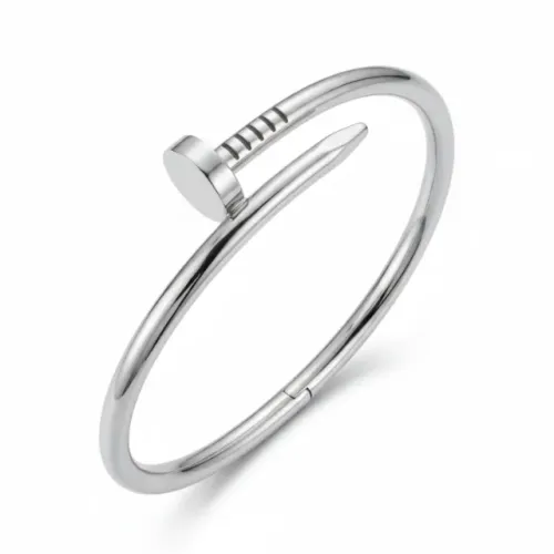 Bracelete Prego Virginia Prateado