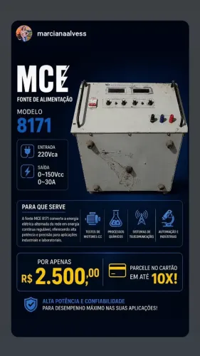 MCE FONTE DE ALIMENTAÇÃO mod. 8171