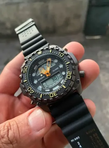 LINDO RELÓGIO CITIZEN AQUAMONT REEDIÇÃO DE 1998 PREMIUM AAA+ PRETO FOSCO(ESTILO TITANIUM)