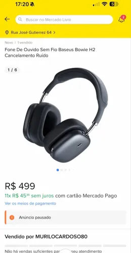 Fone Baseus original 