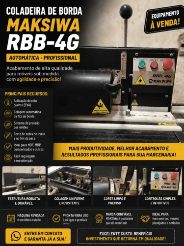 coladeira de borda automática Maksiwa RBB-4G.