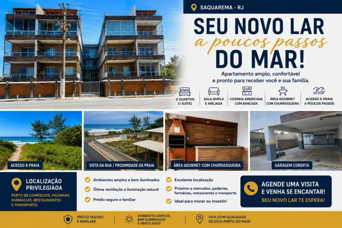 Oportunidade em Saquarema!! Apartamento com vista par o mar!!