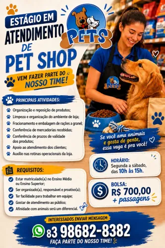Vaga Estágio de Atendimento 