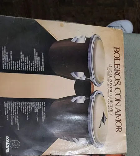 Lp Santo Morales vinil- Boleros, Con Amor (42 Boleros Inesquecíveis Som Livre 1978