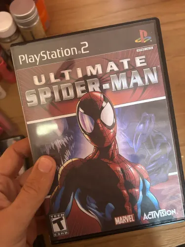 Coleção de jogos do Homem Aranha de PS2 na caixa