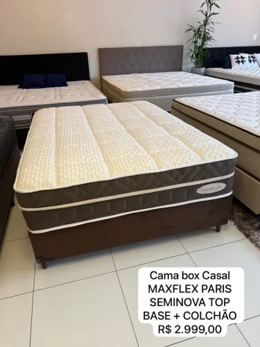 Cama Box Casal MAXFLEX PARIS SEMINOVA - ENTREGAMOS 