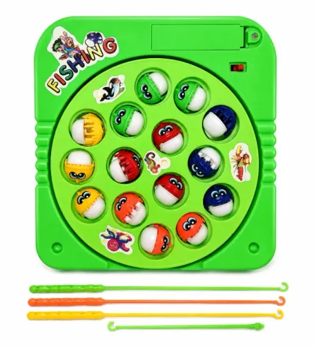 Brinquedo de pescador com vara