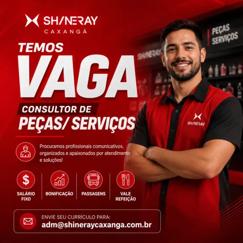 Vaga consultor de Peças e Serviços