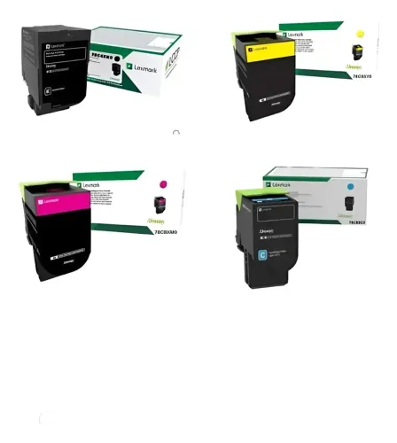 Kit 4 toners original - Lexmark CX421, CS521, CX622, CS622 