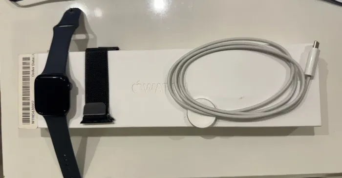 APPLE WATCH SERIES 7 41MM GPS PRETO + CAIXA + CARREGADOR + 2 PULSEIRAS
