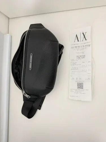 Shoulder Bag de couro AX Pochete Bolsa de Ombro Armani Exchange Original