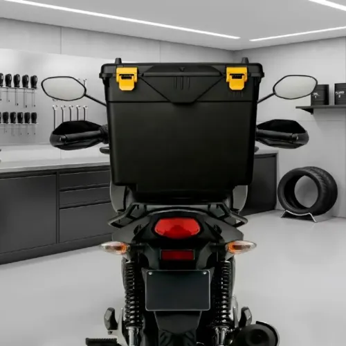 Caixa Baú 110 Litros com Suporte Universal para Moto - Entrega Delivery Motoboy