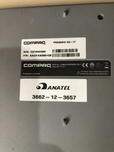 NOTEBOOK COMPAQ PRESARIO CQ 17 - LEIA PROMOÇAO DA MADRUGADA